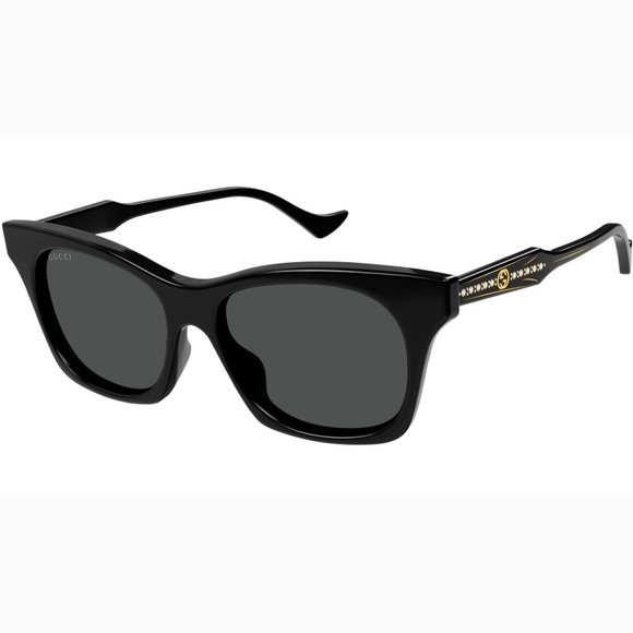 NEW GUCCI GG1299S 001 WOMEN'S BLACK CAT EYE SUNGLASSES BLACK GUCCI - Picture 2 of 9